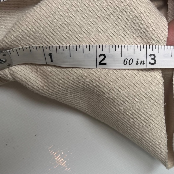 Zara Shift Dress Ecru Faux Suede Chic Mini Women's Size Small - Picture 11 of 14